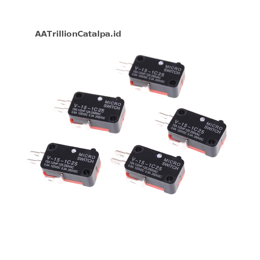 Aatrillioncatalpa 5Pcs V-15-1C25 KW9-0 Micro Limit Switch 15A 125/250VAC ID
