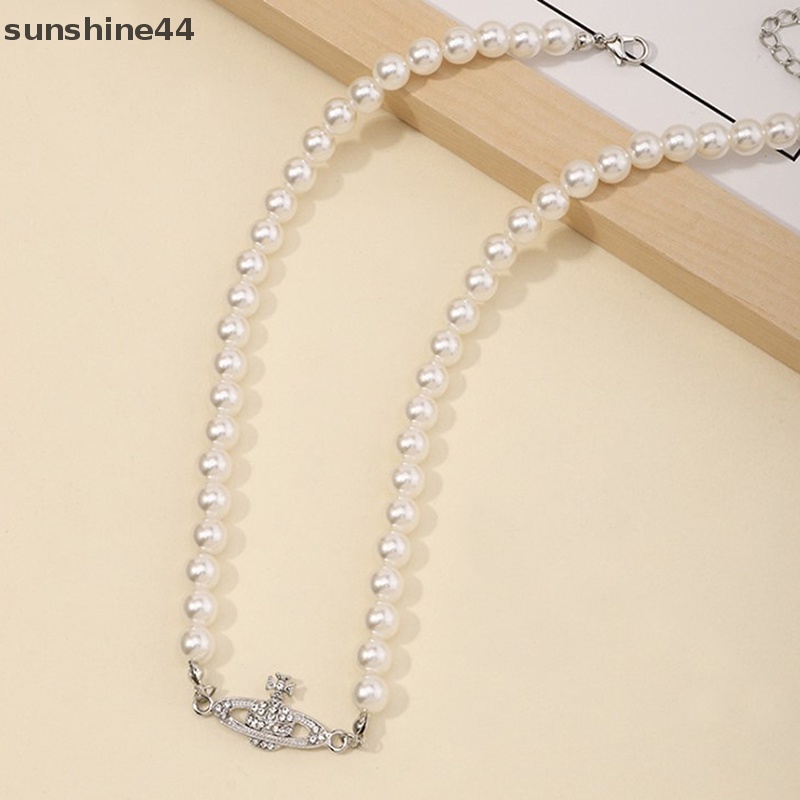 Sunshine Kalung Vintage Wanita Saturn Kalung Liontin Perhiasan ID