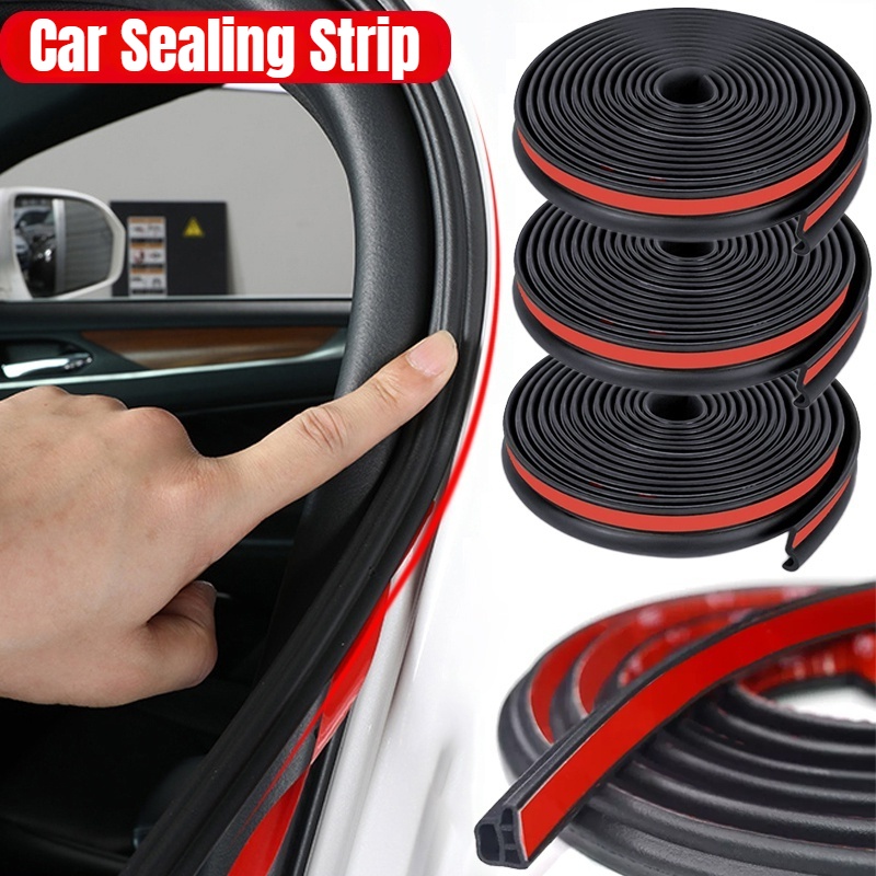 [Unggulan] Strip Sealing Pintu Mobil Tipe L B Double-Layer Rubber Auto Weatherstrips Strip Kedap Suara Anti-Tabrakan Kap Bagasi Mobil Penutup Mesin Pengaman Pelindung Tepi Pintu