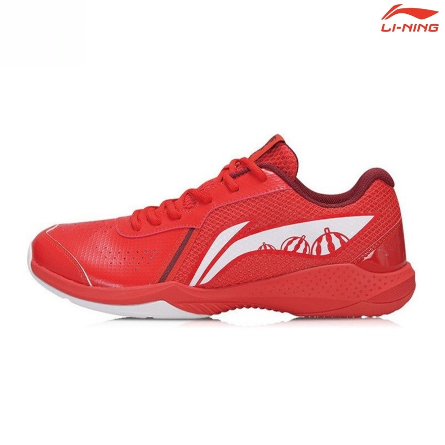 Sepatu LiNing Badminton Shoes Lie Ting Lite AYTS020 / AYTS 020 Fire Red LI Ning Original 100%