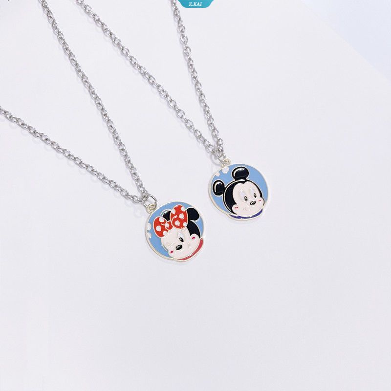 Baru Mickey Kalung Mewah Pesona Pasangan Perhiasan Minnie Warna Emas Perak Ikatan Simpul Liontin Kalung Untuk Pecinta Hadiah Berkualitas [ZK]