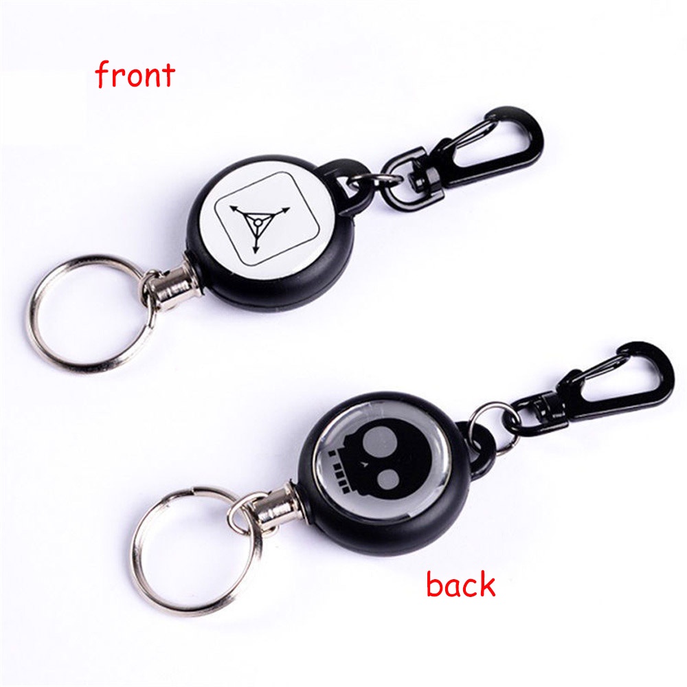 1 Pcs Sederhana Anti Maling Gantungan Kunci Ditarik Baja Kawat Tali Gantungan Kunci Dua Sisi Ourdoor Pinggang Gantung Keychain Hadiah Souvenir