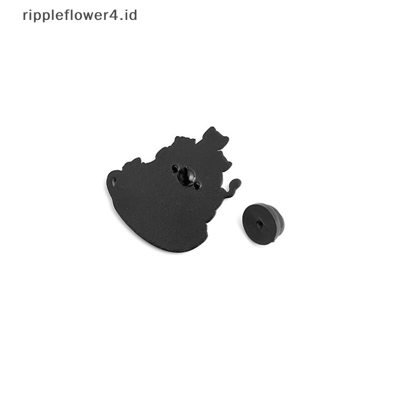 {rippleflower4.id} Secangkir Enamel Hewan Pin Kartun Cangkir Kucing Anjing Bros Mantel Tas Lencana Perhiasan~