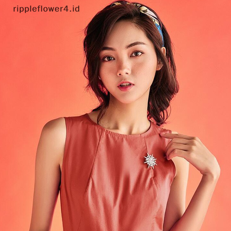 {rippleflower4.id} Setelan Wanita Korsase Kepribadian Temperamen Octagon Bintang Bros Suasana Aksesoris Wanita Perhiasan Pin Hadiah~