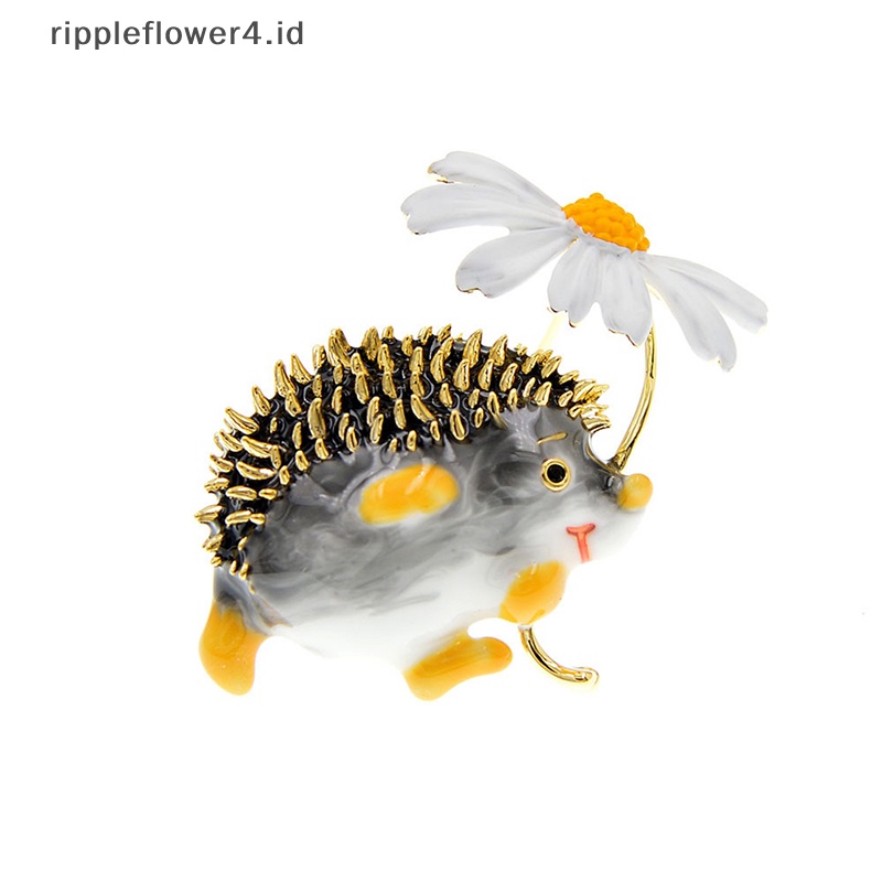 {rippleflower4.id} Drip Minyak Lucu Landak Bros Fashion Daisy Bros Hewan Lencana Pin Pakaian Bros Untuk Wanita Hewan Fashion Perhiasan Hadiah~