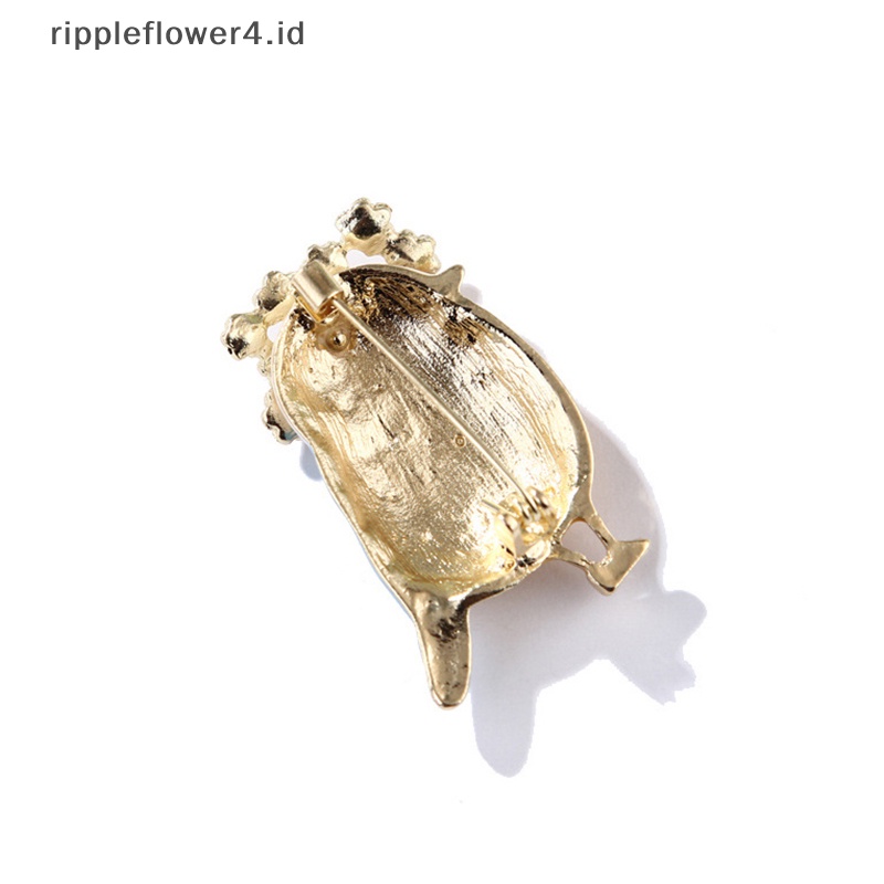 {rippleflower4.id} Fashion Bunga Burung Kecil Bros Wanita Kostum Mantel Perhiasan Accessries Hadiah~