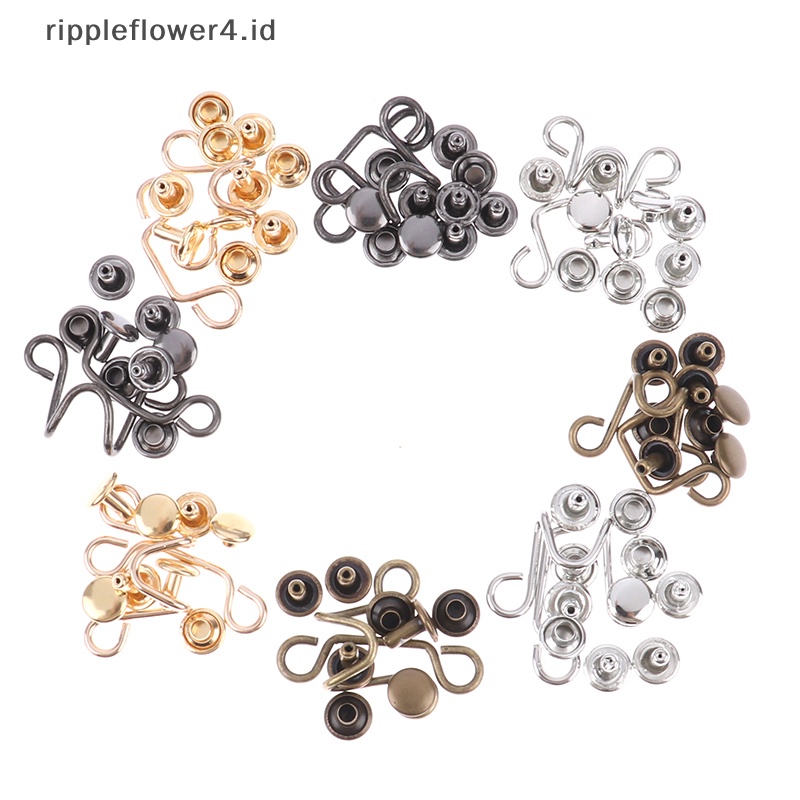 {rippleflower4.id} 27/32mm Gesper Pinggang Bebas Paku Penutup Pinggang Adjustable Snap Button Resuable  ~