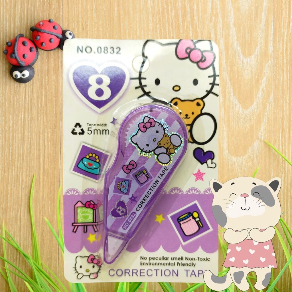 COREECTION TAPE/ TIP EX KERTAS ROLL KARAKTER LUCU HELLO KITTY