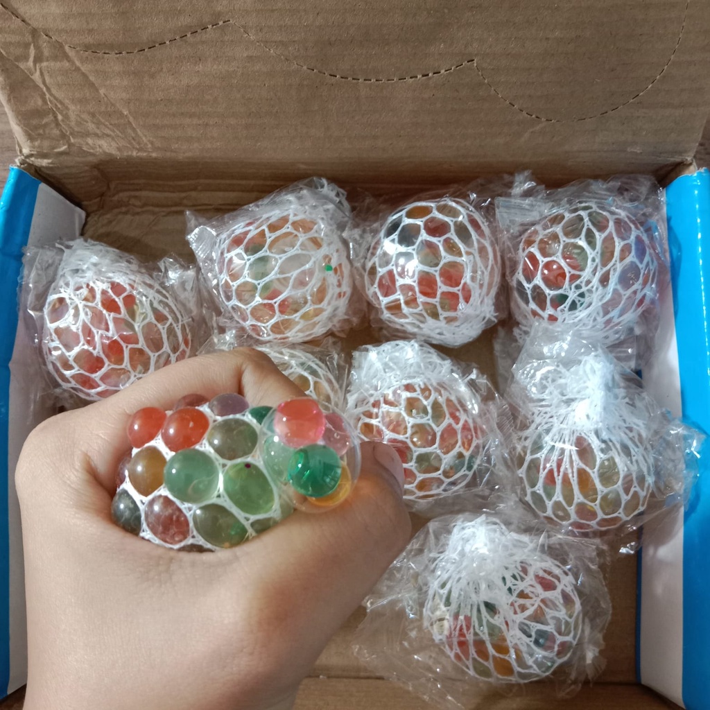 SQUISHY Mesh ball - AC 60 - Stress Ball mainan squishy squisy squishi squisi rainbow pelangi besar mainan anti stress murah bun inc licensed slime air natsquishy jumbo boneka bantal mochi unicorn mini hp roti bts sale squishy paket