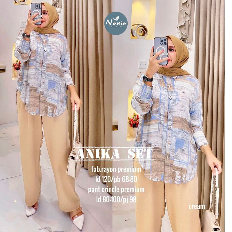 ANIKA SET Setelan ORI NANIA | Ld120, Rayon Premium