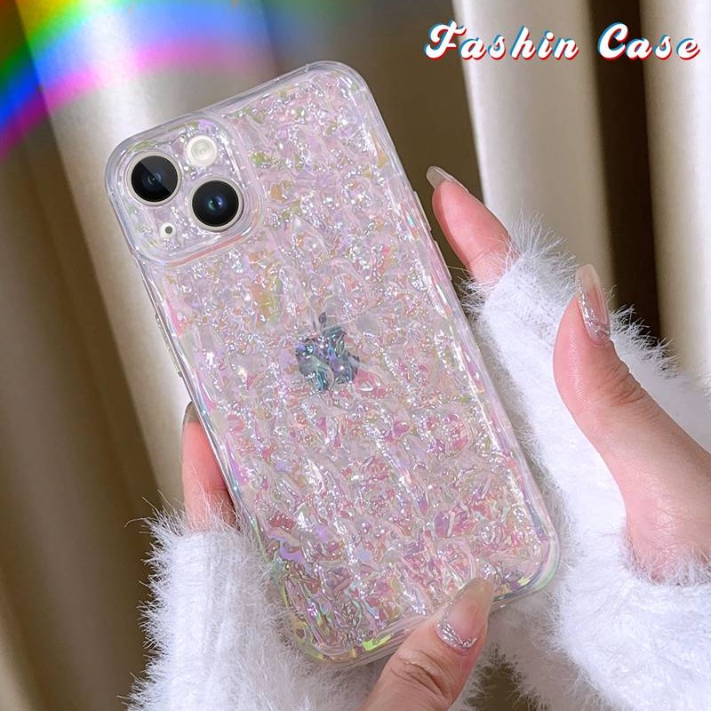 Luxury Sparkly Bling Blue Electroplated Stone pattern Soft Case IPhone 11 12 13 14 Pro Max Women's Fashion Gift Pink Rose gold Fashion Missconnie case