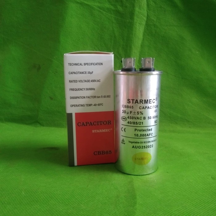 Capasitor Ac 30uF/450V Samsung Daikin Sharp Sanyo Aqua Thosiba Tcl MFD27