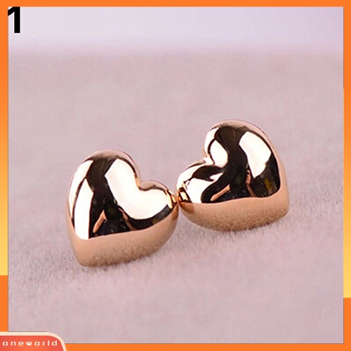 [WOD] 1pasang Fashion Wanita Lucu Kecil Jantung Pesona Telinga Stud Anting Perhiasan Hadiah Xmas