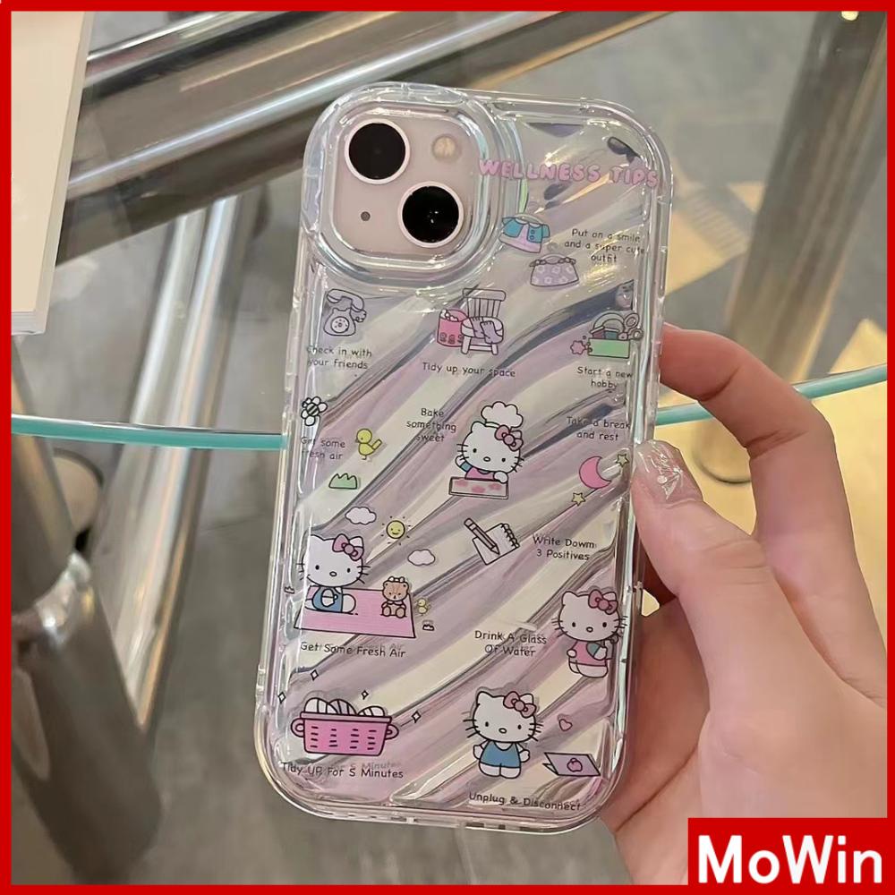 Case iPhone 14 Pro Max iPhone Case Laser Reflektif Bening Case TPU Soft Case Airbag Tahan Guncangan Kucing Kartun Lucu Kompatibel dengan iPhone 13 Pro Max 12 Pro Max 11 Xr X Max 7PLus 8PLus