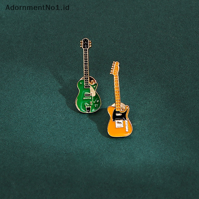 [AdornmentNo1] Alat Musik Bros Gitar Kartun Lencana Kepribadian Trend Korsase Pasangan Gesper Pin Perempuan Retro [ID]