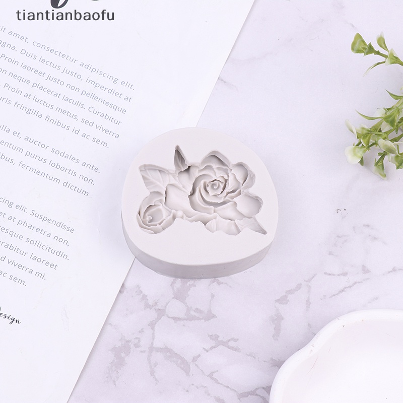 [tiantianbaofu] Cetakan Silikon Bentuk Bunga DIY Gardenia Plumeria Rubra Kue Sabun Fondant Mold Butik