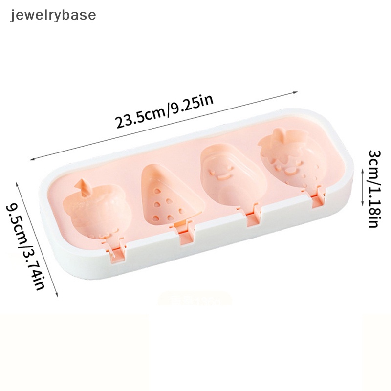 [jewelrybase] Cetakan Silikon Es Krim Ice Cube Maker Dengan Tutup Family Popsicle Ice Cube Tray Butik