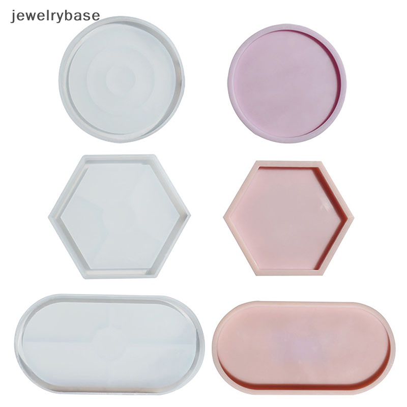 [jewelrybase] Tray Cetakan Kotak Penyimpanan Cetakan Silikon DIY Coaster Cetakan Kristal Asbak Pot Cetakan Butik