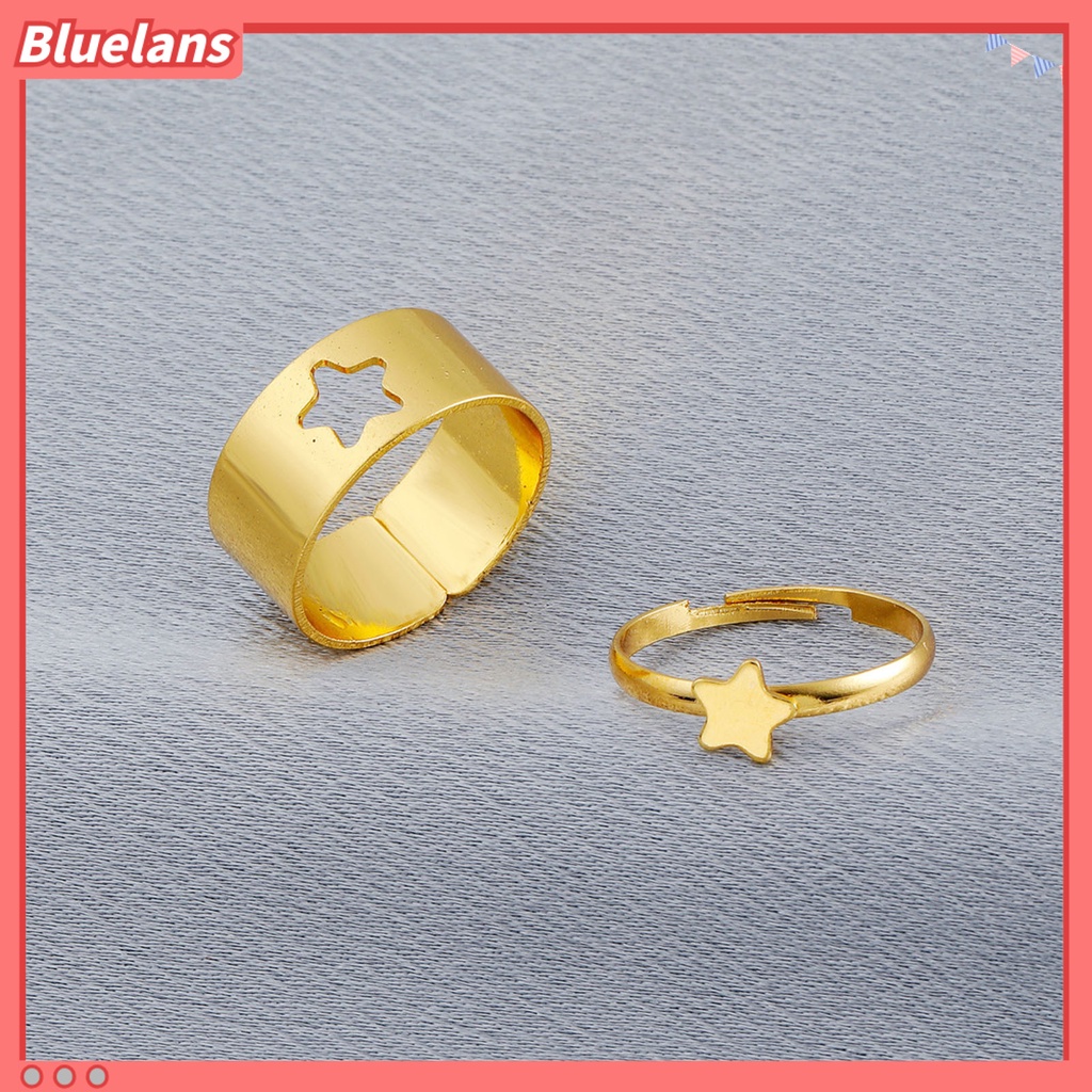 [BLS] 2pcs Cincin Jari Pesawat Bintang Bulan Hollow Pria Wanita Vintage Butterflies Rings Untuk Pernikahan