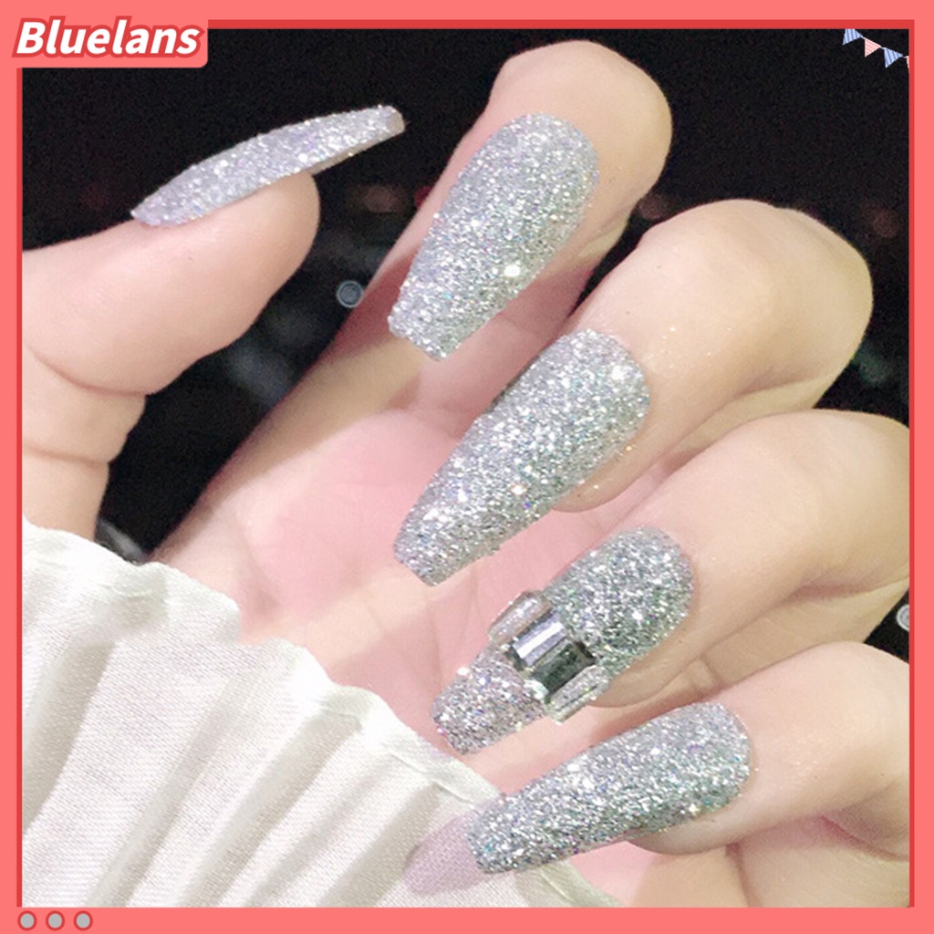 [BLM] 2pcs Cepat Kering Tahan Lama Glitter Nail Art Bubuk Pigmen DIY Manicure Decor