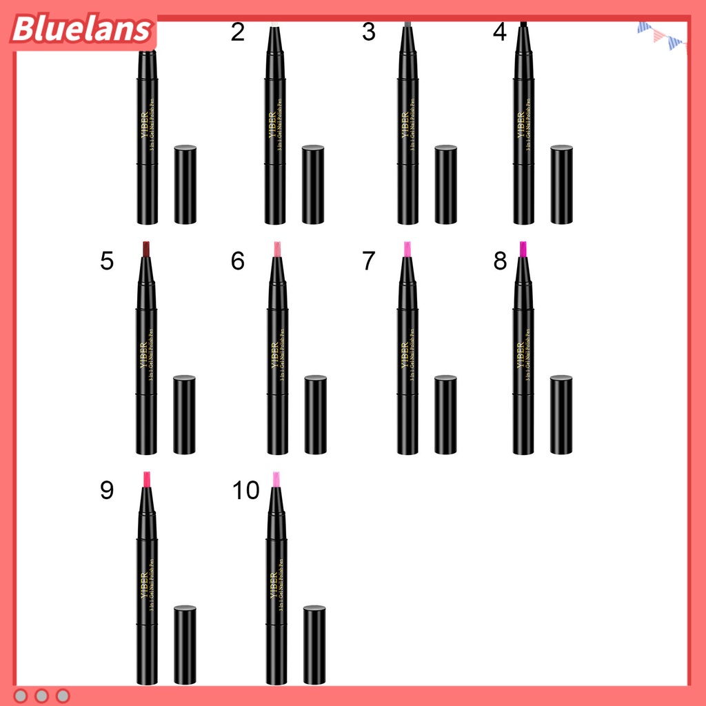 [BLM] 8ml YIBER Manicure Varnish Pen Resin Sehat Alami 3in1 Gel Nail Polish Pen Untuk Wanita