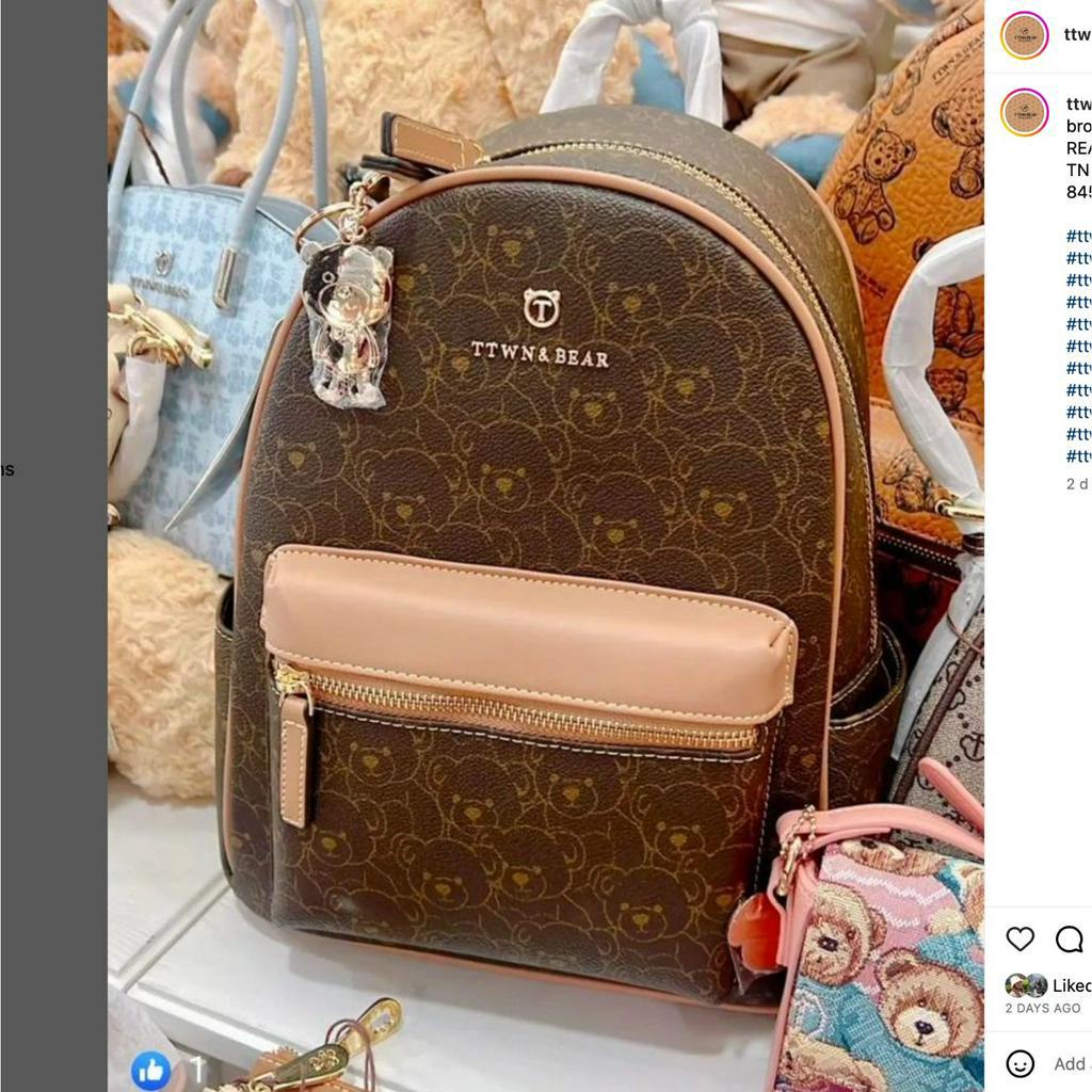 TTWN Bear Backpack TT 3106 Original 100%