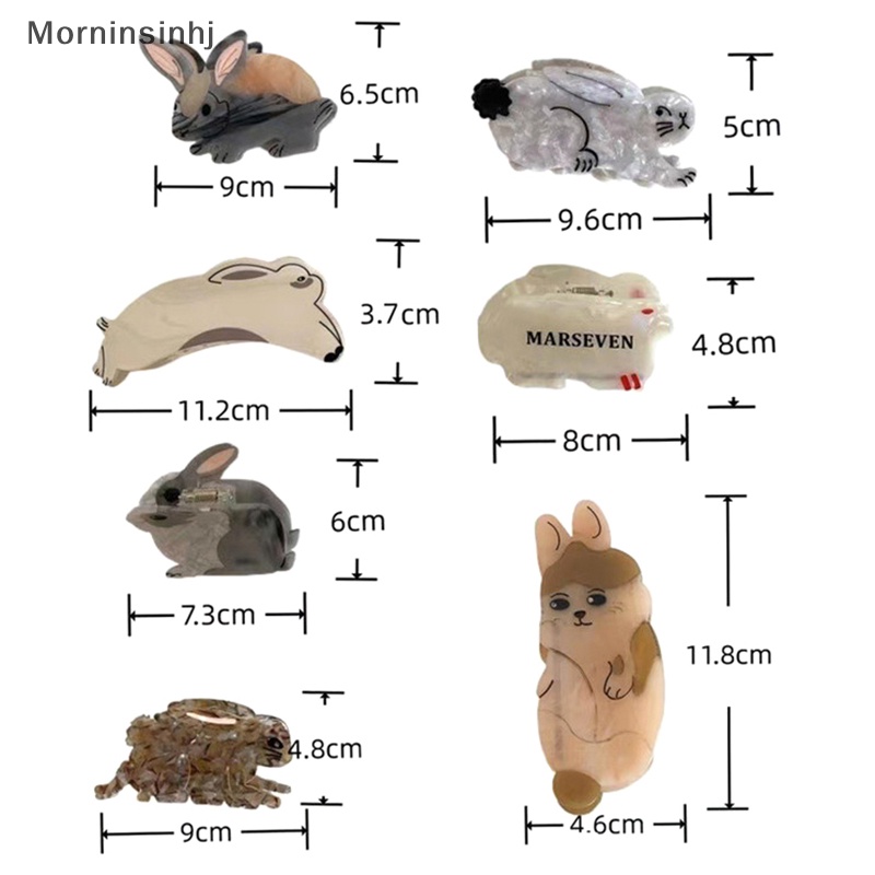Mornin Rabbit Hair Claw Clip Cute Acetate Claw Clips Kawaii Jepitan Rambut Hewan Jepit Rambut Anak Perempuan Aksesoris Rambut Wanita id