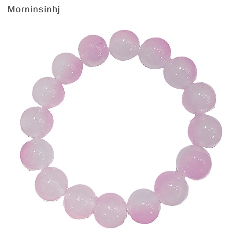 Mornin Gradual Color Beaded Bracelet Lover Girl Lilit Jarinya Lembut Dan Secara Bertahap Berubah Warna Bola Gelang Hadiah id