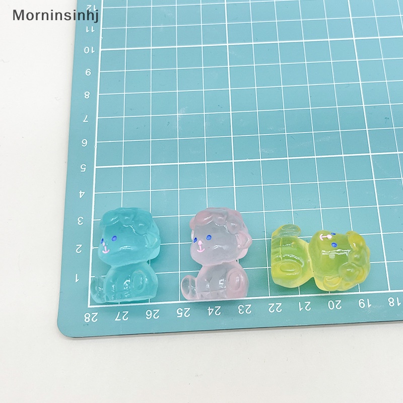 Mornin 5 Pcs Kreatif Bercahaya Kartun Lucu Doggy Neon Lanskap Mikro Kerajinan Tangan Dekorasi Rumah Miniatur Resin Craft Ornamen id