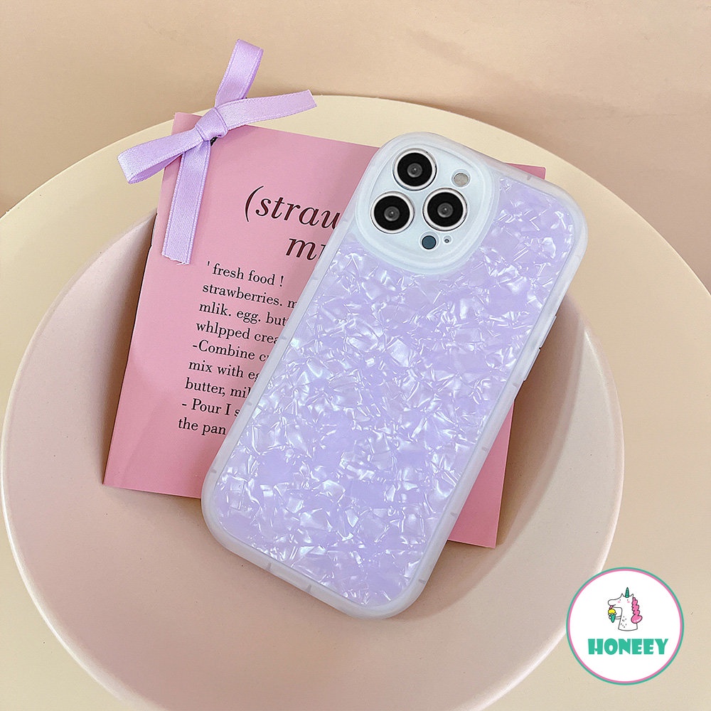 Casing Ponsel Marmer Shell Dream Glitter Untuk iPhone 14 Pro 13 12 11 Pro Max XR XS Max X14 8 7Plus Lembut Shockproof Back Cover