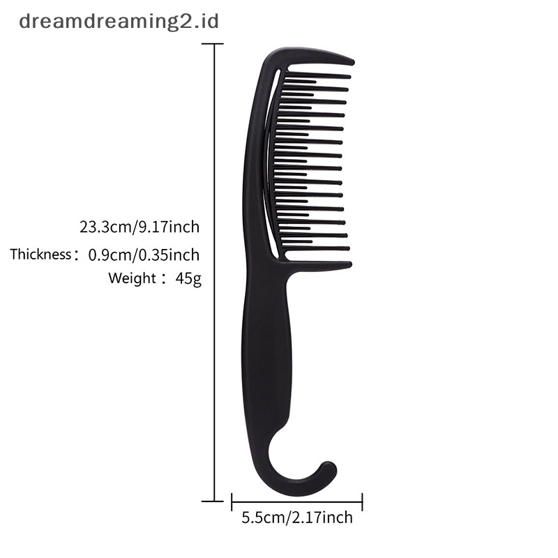 (drea) Woman Wet Hook Curly Hair Brushes Alat Styling Pewarna Salon Pro Antistatis/