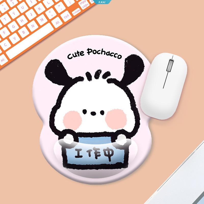 Kawaii Sanrio HelloKitty Pochacco Pelindung Pergelangan Tangan Mouse Pad for Home Office Silicone Mouse Pad for Wrist Protection Alas Mouse Halus Dan Nyaman [ZK]