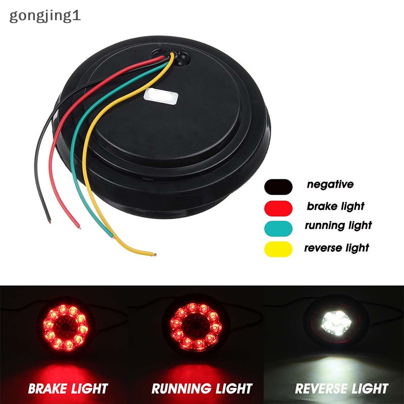 Ggg 4&quot; Bulat Merah/Amber 16-LED Truk Trailer Rem Stop Sein Lampu Ekor  Id