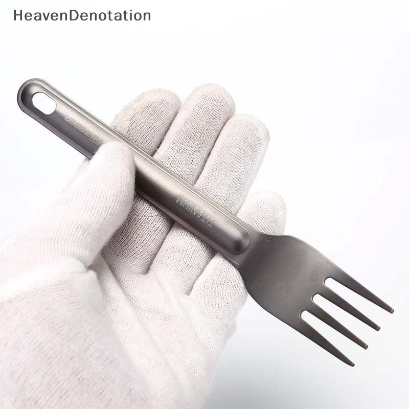 [HeavenDenotation] 1pc Garpu Sendok Titanium Ringan Untuk Peralatan Makan Camping Outdoor HDV