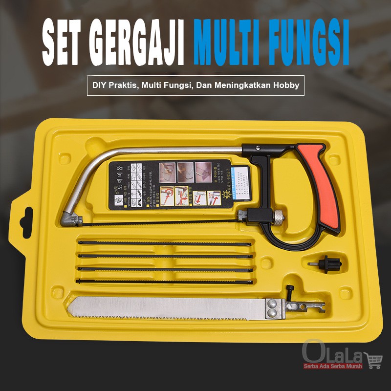Indoholic Gergaji Tangan 8 in 1 Handsaw Set Gergaji Multifungsi untuk Kerajinan Kayu TD-069