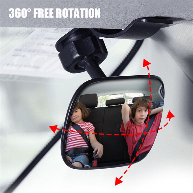 Kursi Belakang Mobil Bayi Anak Kaca Spion Dengan Klip Dapat Disesuaikan 360derajat Rotatable Observation Blind Spot Mirror Safety Monitor Auto Accessories