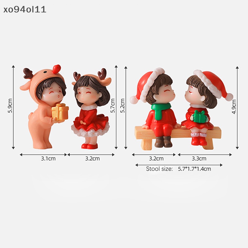 Xo Patung Mini Lucu Miniatur Pasangan Aksesoris Untuk Kekasih Hadiah Pernikahan Miniatur Pemandangan Ornamen Dekorasi Rumah Boneka OL