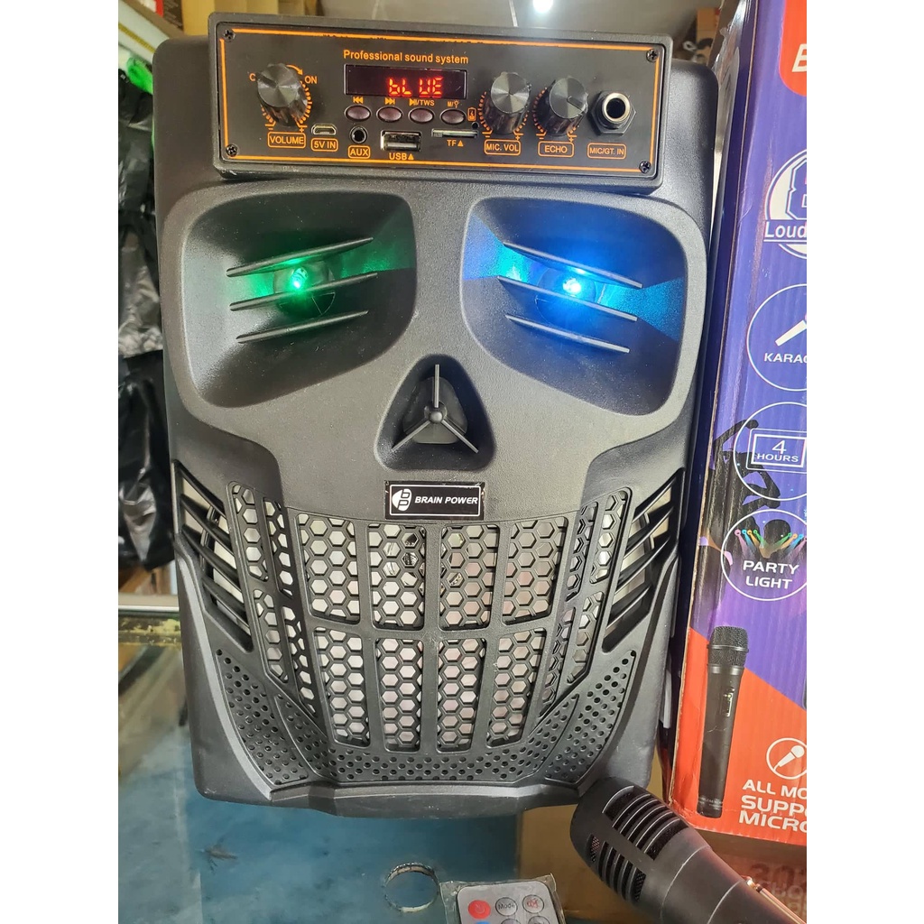 JA QS7801 / BP7801 BLUETOOTH SPEAKER 8 INCH KIMISO / BRAINPOWER SALON SPIKER 8INC BONUS MIC KARAOKE