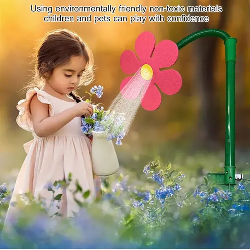 360° Rotatable Sunflower Shaped Sprinkler Great Water Flow Lawn Sprinkling Spouts Cute Dancing Irrigating Nozzle Alat Siram Hias Taman Sistem Irigasi Pertanian Efisien