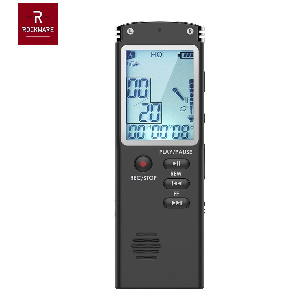 AKN88 - ROCKWARE RW-AVR02- Professional Audio Voice Recorder 8GB - Dictaphone