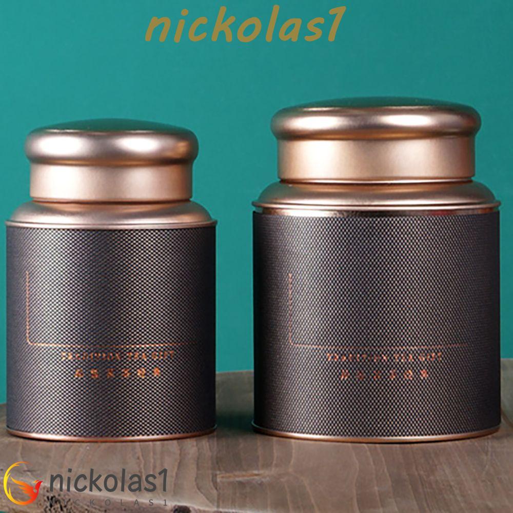 Nickolas1 Tea Can Sealed Round Candy Home Party Organizer Kaleng Toples Penyimpanan Teh Kopi