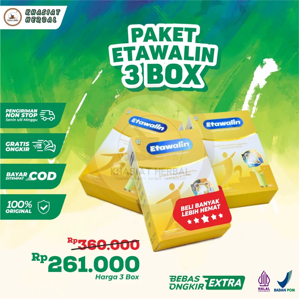 

Etawalin Paket 3 – Susu Kambing Etawa Tingkatkan Kepadatan & Kesehatan Tulang Sendi Susu Anti Asam Urat Rematik Reumatik Nyeri Sendi Cocok Untuk Lansia Pengapuran Sendi Toko Herbiology