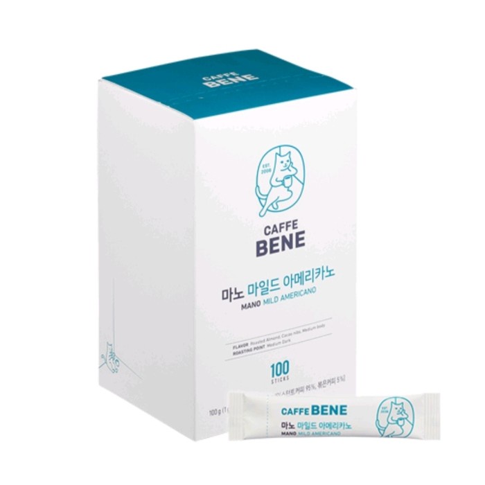 

Caffebene Mano Mild Americano Coffee Korea/ Caffe Bene/ Kopi Premium Sachet