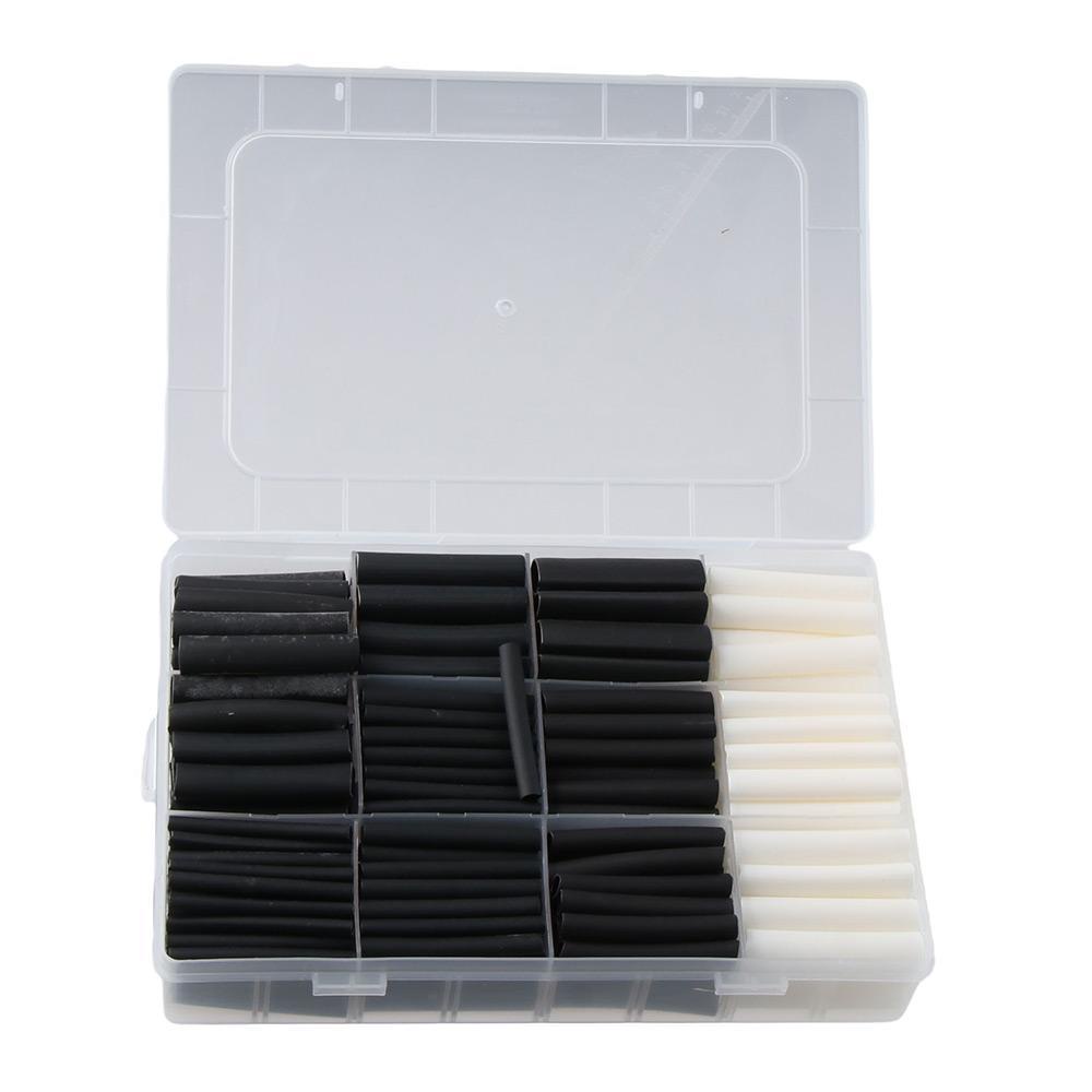 TOP 300pcs Heat Shrink Tubing Dengan Wadah Penyimpanan Water-proof Wire Insulation Shrinkage Tube Rasio 3:1