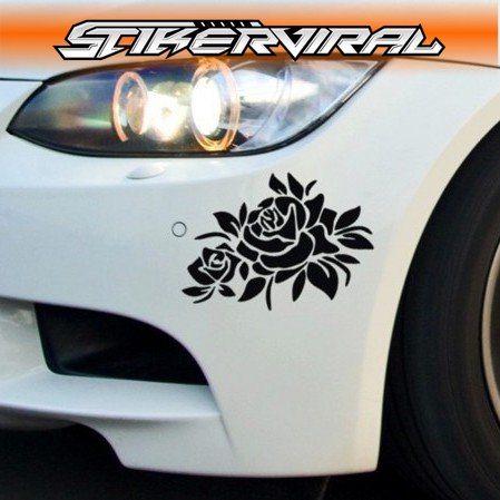 stiker cutting stiker mobil stiker bemper depan mobil model batik bunga stiker kap mobil stiker vari