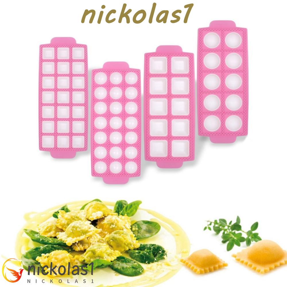 Nickolas1 Ravioli Maker Nyaman DIY Panggang Gadget Berkualitas Membuat Cepat Tempel Bulat/Segi