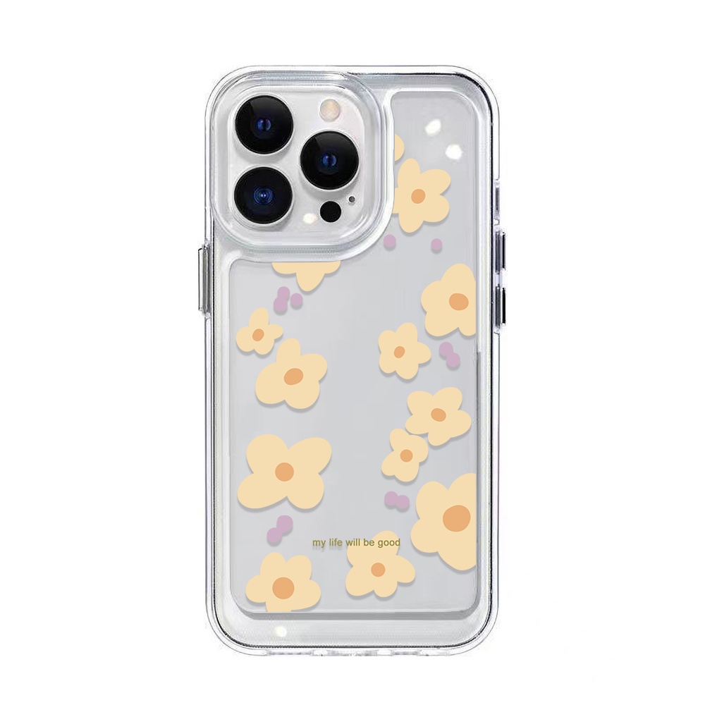 Case Bunga Kartun Untuk Oppo A16 A16K A16E A11K A11X A5S A12 A12S A3S A5 A8 A9 A57 A54 A53 A52 A15 A17 A17K A36 A37 A93 A96 A92 A72 A73 A74 A76 A77 Akrilik Space TPU Penutup Belakang