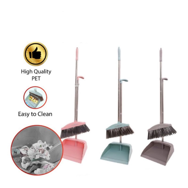 GOS -I408- 1 Set Sapu Pengki Sekop Sampah Dustpan With Broom - Set Sapu Pengki Alat Pembersih