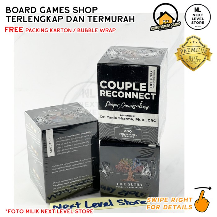 Couple Reconnect Card Game Mainan Kartu Pasangan Deeper Conversations