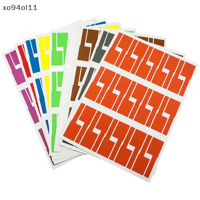Xo 150Pcs/5 Lembar Label Kabel Kawat Menandai Jaringan Tag Stiker Laser Tahan Air OL